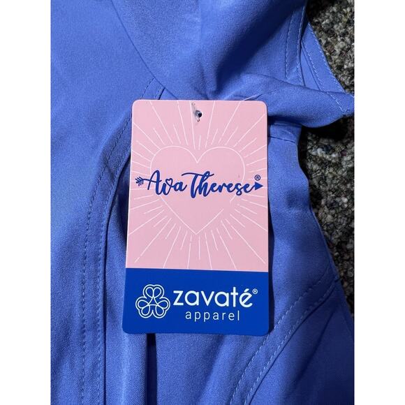Ava Therese Scrub Top Style 1084 Color Ceil Womens XXS NWT - Picture 3 of 11